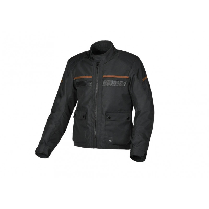 MACNA - GIACCA MOTO IN TESSUTO ORYON - NERO/SABBIA