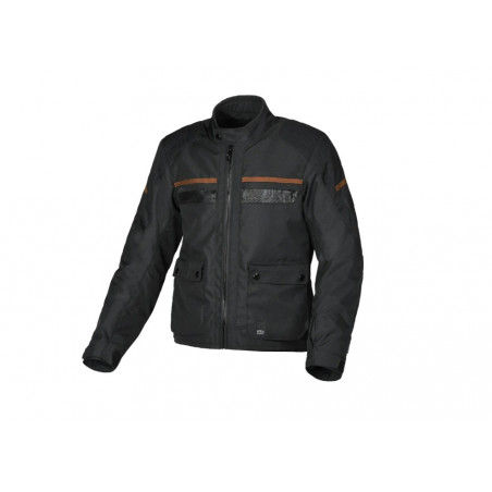 MACNA - GIACCA MOTO IN TESSUTO ORYON - NERO/SABBIA