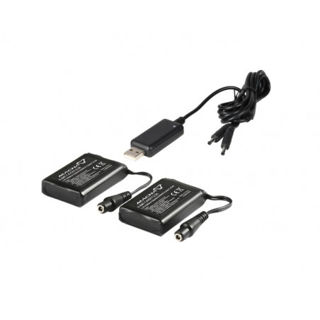 MACNA - KIT BATTERIA+CARICATORE USB 7,4V 2,2A GUANTI/CALZE