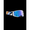 MASCHERINA MOTOCROSS SUPERTECH CORP LENTE A SPECCHIO BLU - BLU/BIANCO