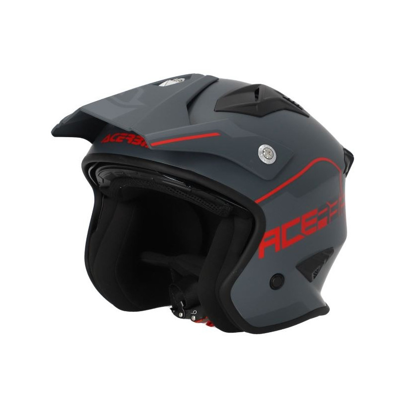 ACERBIS - CASCO MOTO JET ARIA 22.06 GRIGIO/ROSSO