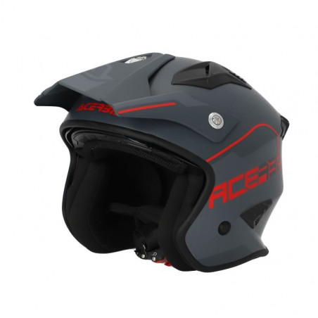 ACERBIS - CASCO MOTO JET ARIA 22.06 GRIGIO/ROSSO