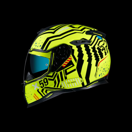 NEXX - CASCO MOTO INTEGRALE SX.100 ENIGMA NERO/GIALLO FLUO