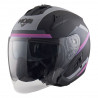 NOS - CASCO MOTO JET NS-2 BLADE GRIGIO/NERO/VIOLA