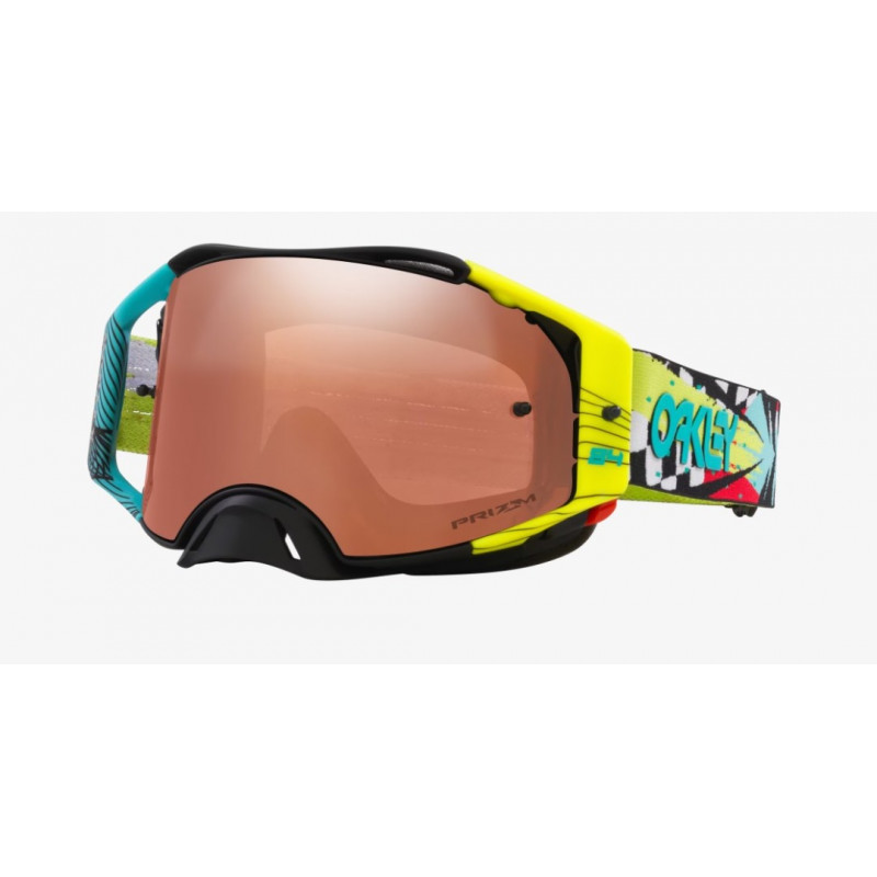 OAKLEY - MASCHERINA MOTOCROSS AIRBRAKE MX JEFFREY HERLINGS LENTE PRIZM BLACK IRIUDIUM - AZZURRO/GIALLO