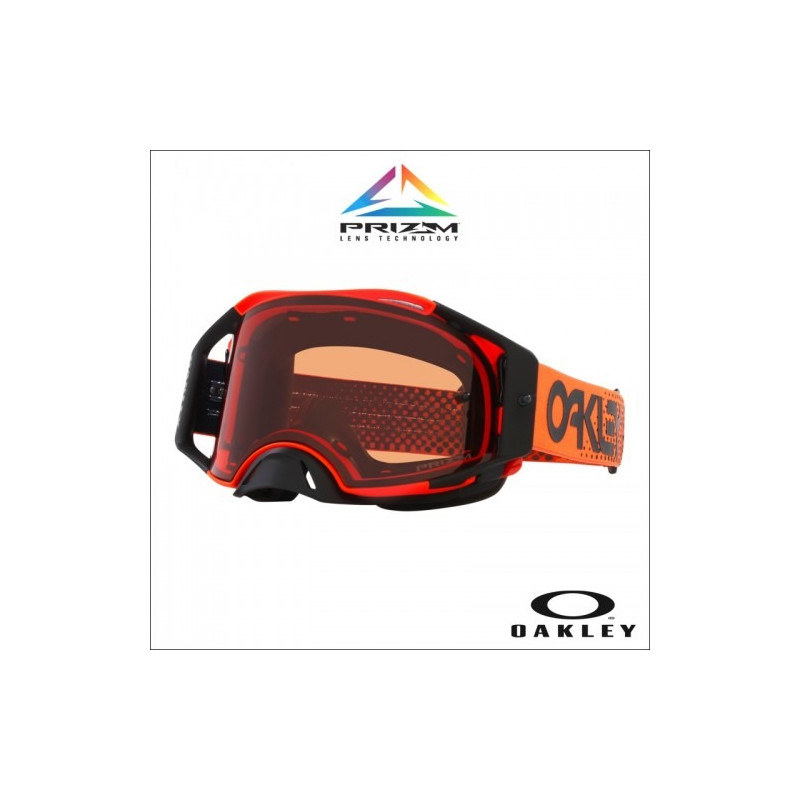 OAKLEY - MASCHERINA MOTOCROSS AIRBRAKE MX MOTO - LENTE PRIZM BRONZE IRIDIUM - ARANCIONE