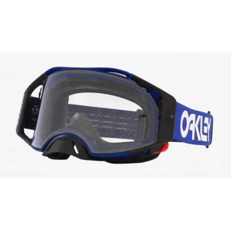 OAKLEY - MASCHERINA MOTOCROSS AIRBRAKE MX MOTO - LENTE TRASPARENTE - BLU/NERO