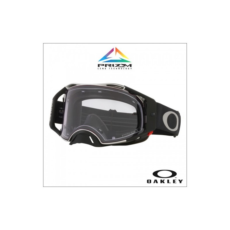OAKLEY - MASCHERINA MOTOCROSS AIRBRAKE MX TUFF BLOCKS BLACK GUNMETAL - PRIZM LOW LIGHT - NERO