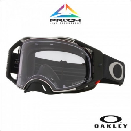 OAKLEY - MASCHERINA MOTOCROSS AIRBRAKE MX TUFF BLOCKS BLACK GUNMETAL - PRIZM LOW LIGHT - NERO