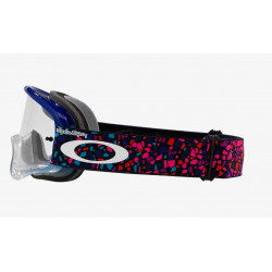 OAKLEY - MASCHERINA MOTOCROSS O-FRAME MX TROY LEE DESIGNS - LENTE TRASPARENTE - BLU/ROSA