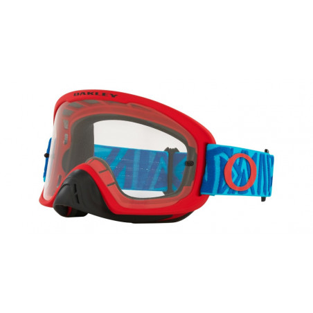 OAKLEY - MASCHERINA O FRAME 2.0 PRO MX ANGLE RED- CLEAR - ROSSO