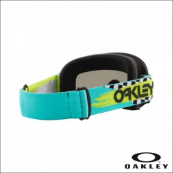 OAKLEY - MASCHERINA O FRAME MX MOTO CHECKS - LENTE DARK GREY - NERO/GIALLO/AZZURRO