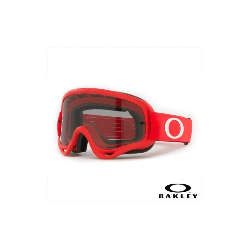 OAKLEY - MASCHERINA O FRAME MX MOTO - LENTE DARK GREY - ROSSO