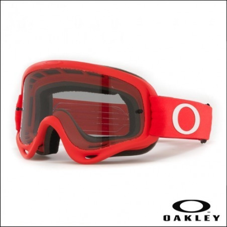 OAKLEY - MASCHERINA O FRAME MX MOTO - LENTE DARK GREY - ROSSO