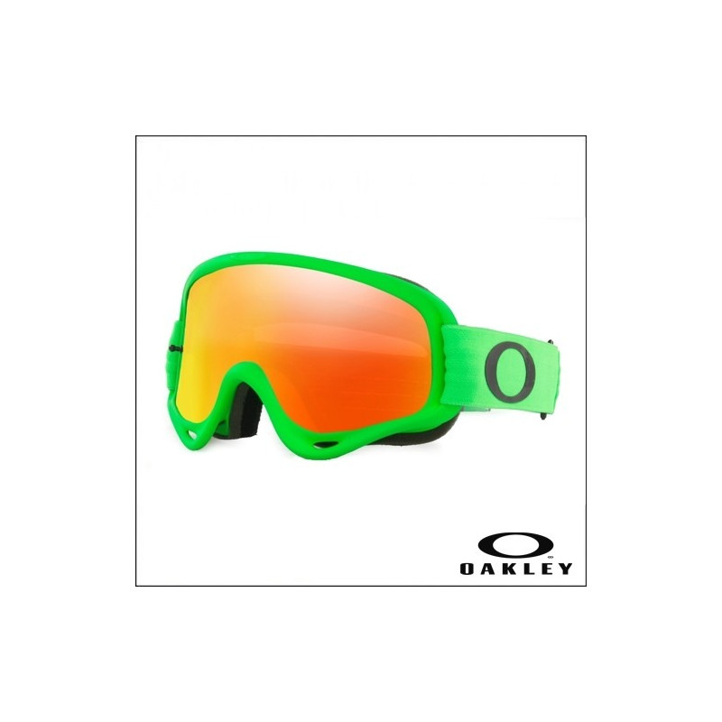 OAKLEY - MASCHERINA O FRAME MX MOTO - LENTE FIRE IRIDIUM - VERDE
