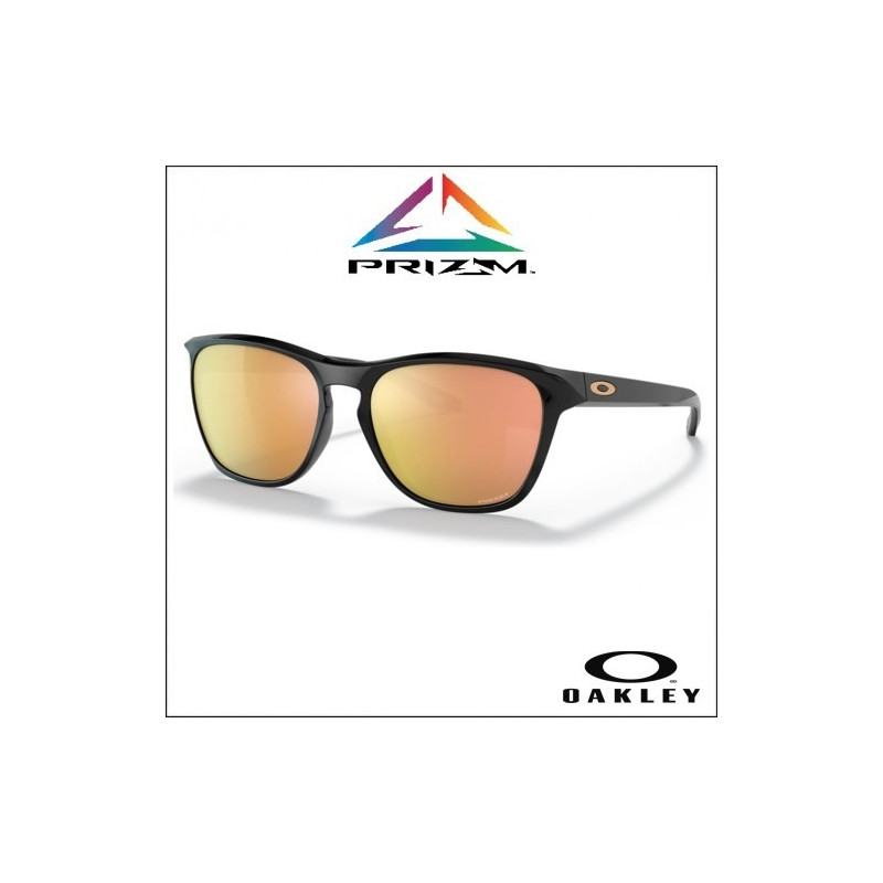 OAKLEY - OCCHIALI DA SOLE MANORBURN POLISHED BLACK - LENTE PRIZM ROSE GOLD