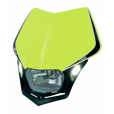 RACETECH - MASCHERINA PORTAFARO V-FACE LED GIALLO FLUO/NERO