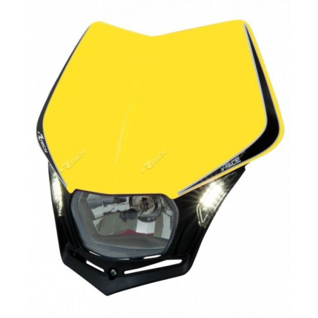 RACETECH - MASCHERINA PORTAFARO V-FACE LED GIALLO/NERO