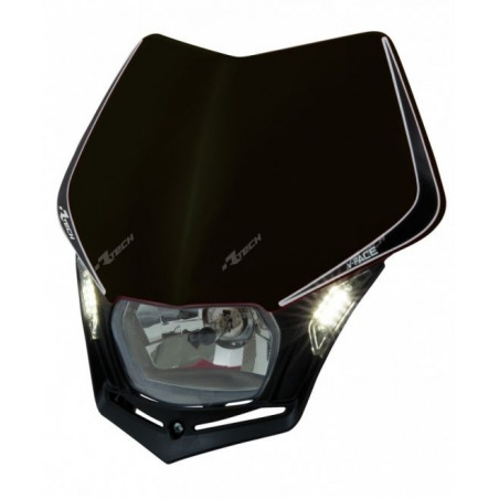 RACETECH - MASCHERINA PORTAFARO V-FACE LED NERO