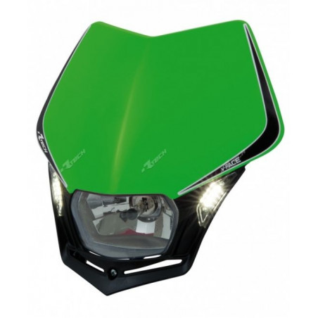 RACETECH - MASCHERINA PORTAFARO V-FACE LED VERDE/NERO