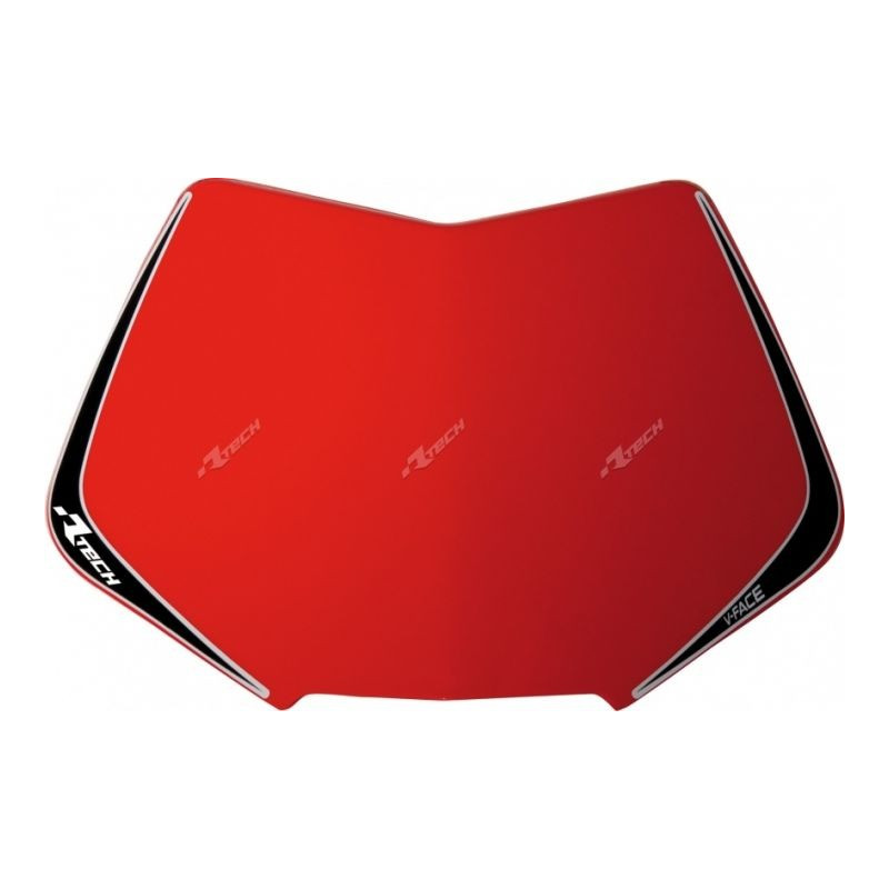 RACETECH - RICAMBIO TABELLA PORTANUMERO MASCHERINA V-FACE - ROSSO
