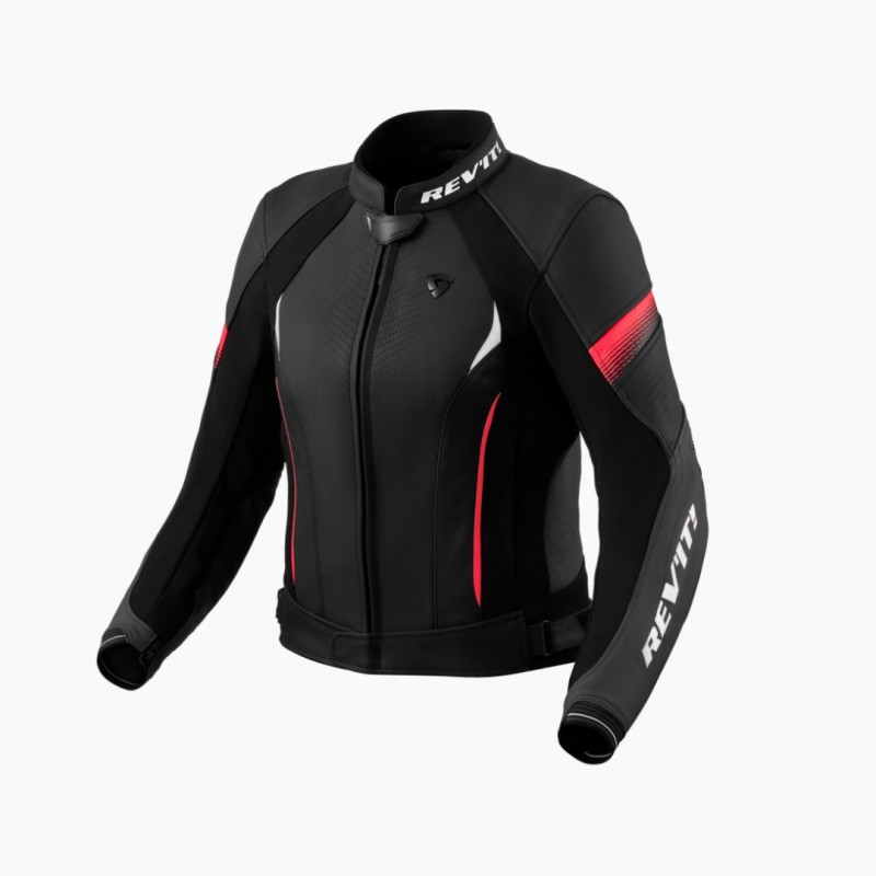 REV'IT - GIACCA MOTO IN PELLE DONNA XENA 4 - NERO/ROSA