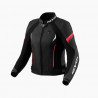 REV'IT - GIACCA MOTO IN PELLE DONNA XENA 4 - NERO/ROSA