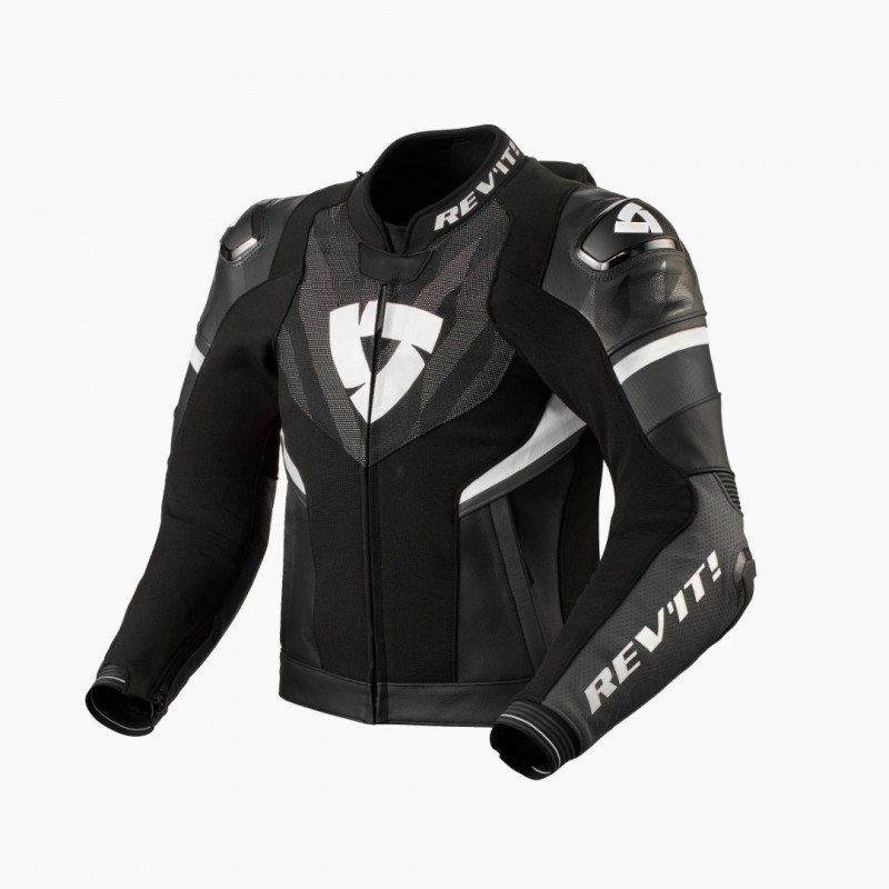 REV'IT - GIACCA MOTO IN PELLE HYPERSPEED 2 PRO - NERO/BIANCO REV'IT - GIACCA MOTO IN PELLE HYPERSPEED 2 PRO - NERO/BIANCO