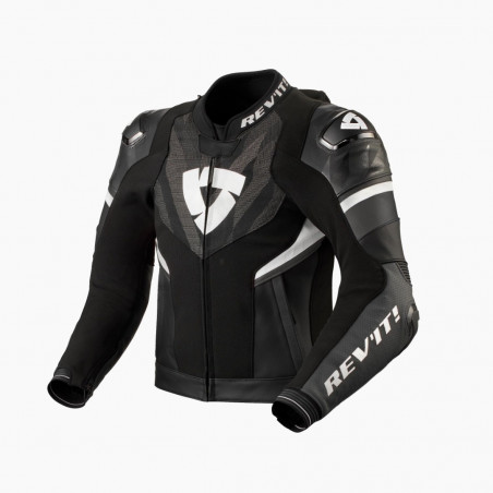 REV'IT - GIACCA MOTO IN PELLE HYPERSPEED 2 PRO - NERO/BIANCO