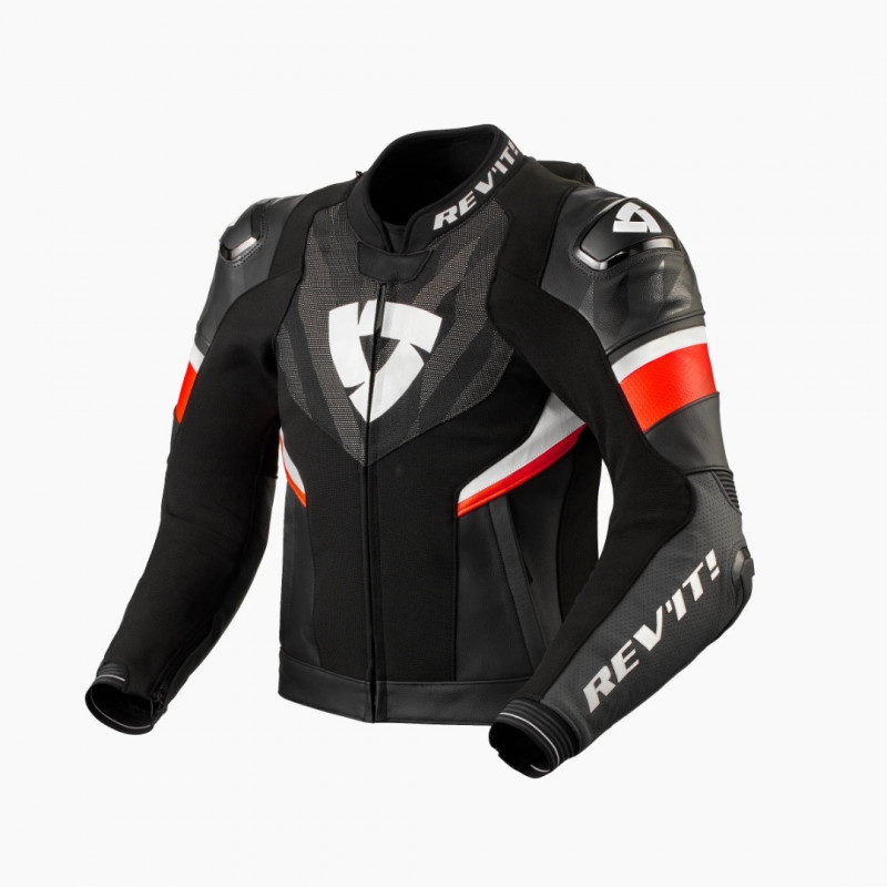 REV'IT - GIACCA MOTO IN PELLE HYPERSPEED 2 PRO - NERO/ROSSO REV'IT - GIACCA MOTO IN PELLE HYPERSPEED 2 PRO - NERO/ROSSO