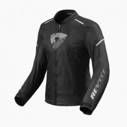 REV'IT - GIACCA MOTO IN TESSUTO DONNA SPRINT H2O - NERO/BIANCO
