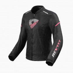 REV'IT - GIACCA MOTO IN TESSUTO DONNA SPRINT H2O - NERO/ROSA