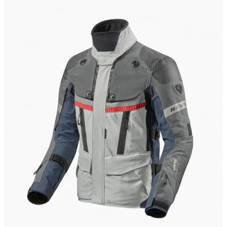 REV'IT - GIACCA MOTO TOURING DOMINATOR 3 GORE-TEX - ARGENTO/BLU