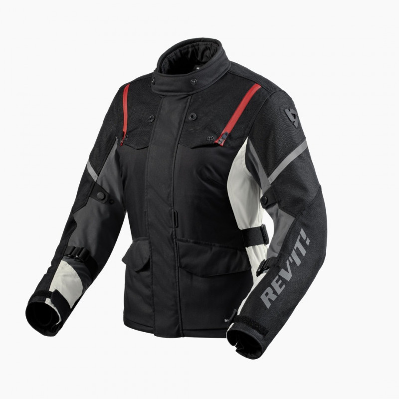REV'IT - GIACCA MOTO TOURING DONNA HORIZON 3 H20 - NERO/ROSSO