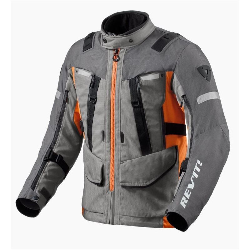 REV'IT - GIACCA MOTO TOURING SAND 4 H2O - GRIGIO/ARANCIONE REV'IT - GIACCA MOTO TOURING SAND 4 H2O - GRIGIO/ARANCIONE