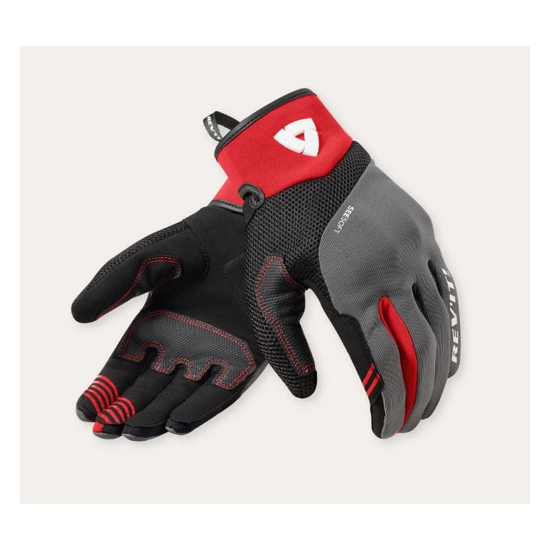 REV'IT - GUANTI MOTO ESTIVI ENDO - NERO/ROSSO