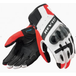 REV'IT - GUANTI MOTO ESTIVI RITMO - NERO/ROSSO FLUO/BIANCO