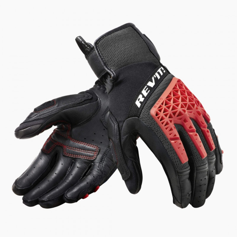 REV'IT - GUANTI MOTO ESTIVI SAND 4 - NERO/ROSSO