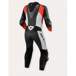 REV'IT - TUTA MOTO INTERA CONTROL - NERO/ROSSO FLUO/BIANCO