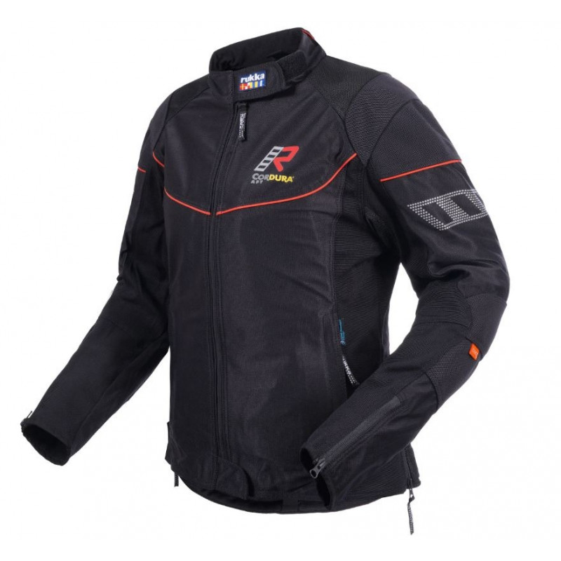 RUKKA - GIACCA MOTO ESTIVA DONNA AIRGOBINA NERO/ROSSO RUKKA - GIACCA MOTO ESTIVA DONNA AIRGOBINA NERO/ROSSO