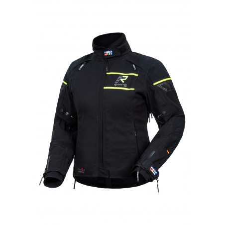 RUKKA - GIACCA MOTO TOURING DONNA RAPTORINA GORE-TEX PRO NERO/GIALLO FLUO