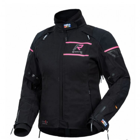 RUKKA - GIACCA MOTO TOURING DONNA RAPTORINA GORE-TEX PRO NERO/ROSA