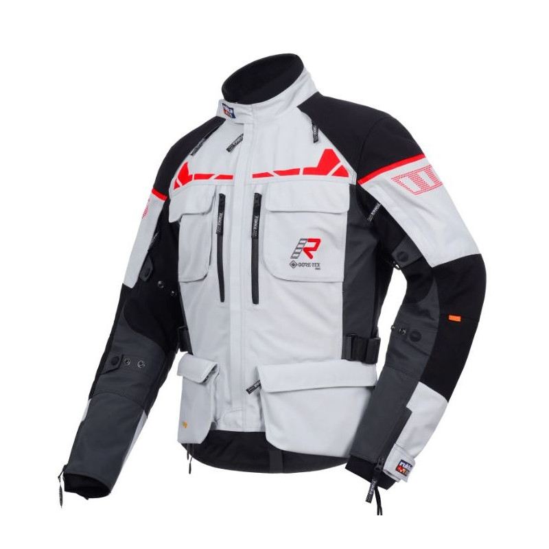 RUKKA - GIACCA MOTO TOURING ECUADO-R GORE-TEX PRO GRIGIO/NERO/ROSSO RUKKA - GIACCA MOTO TOURING ECUADO-R GORE-TEX PRO GRIGIO/NERO/ROSSO