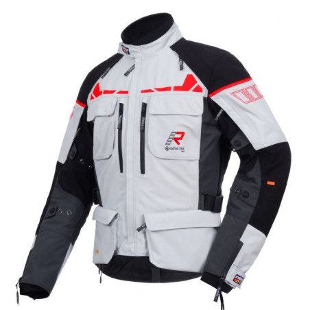RUKKA - GIACCA MOTO TOURING ECUADO-R GORE-TEX PRO GRIGIO/NERO/ROSSO