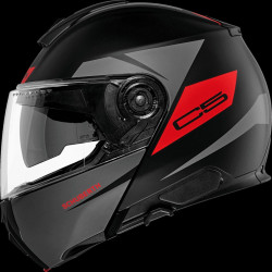 SCHUBERTH - CASCO MOTO MODULARE C5 ECLIPSE NERO OPACO/ROSSO/GRIGIO