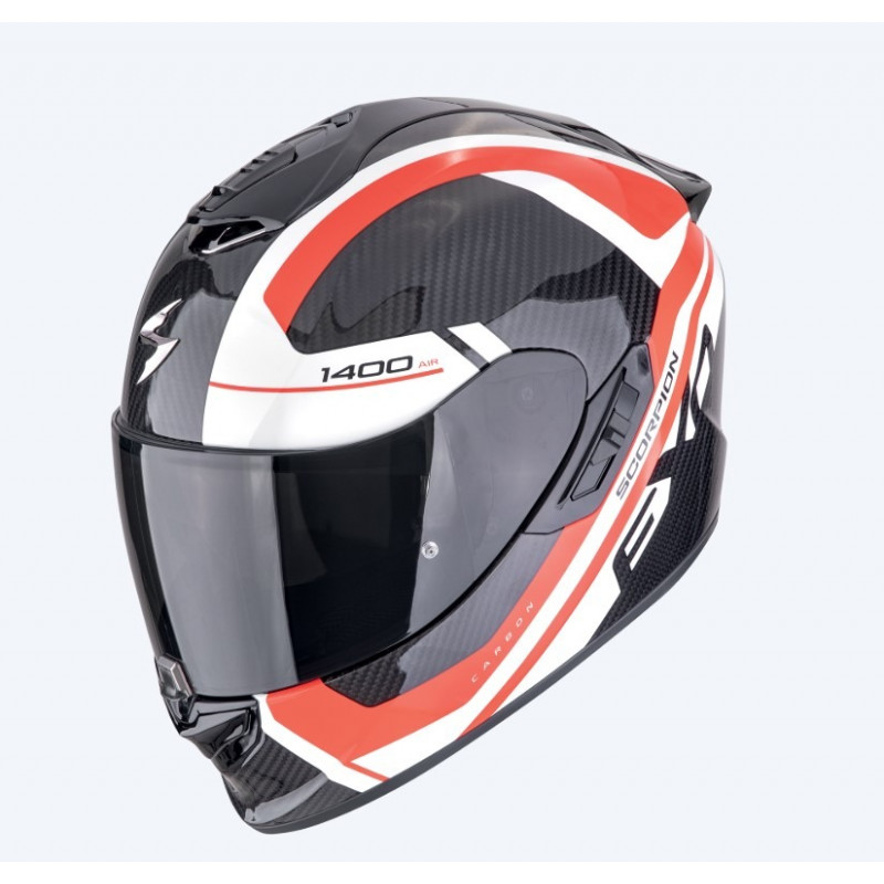 SCORPION EXO - CASCO MOTO INTEGRALE EXO-1400 EVO II CARBON AIR ENKO - CARBONIO/ROSSO/BIANCO