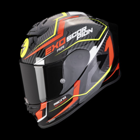 SCORPION EXO - CASCO MOTO INTEGRALE EXO R1 EVO AIR COUP NERO/ROSSO/GIALLO FLUO
