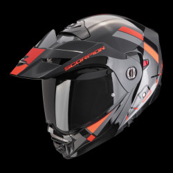 SCORPION EXO - CASCO MOTO MODULARE ADVENTURE ADX-2 GALANE NERO/GRIGIO/ROSSO