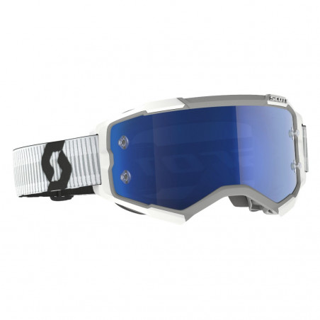 SCOTT - MASCHERA FURY LENTE BLU - BIANCO