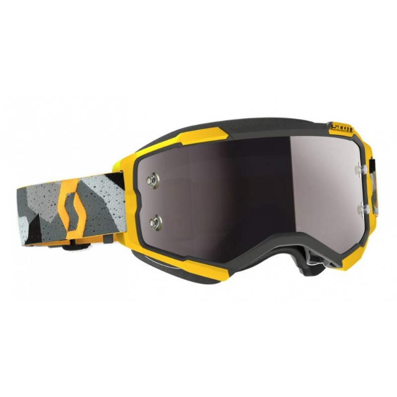 SCOTT - MASCHERINA MOTOCROSS FURY LENTE SILVER - GIALLO/GRIGIO